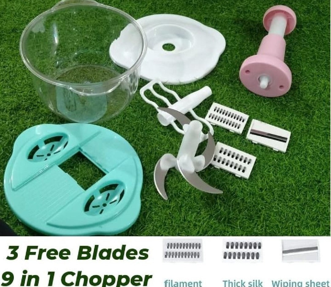 9 in 1 Manual Vegetable Chopper