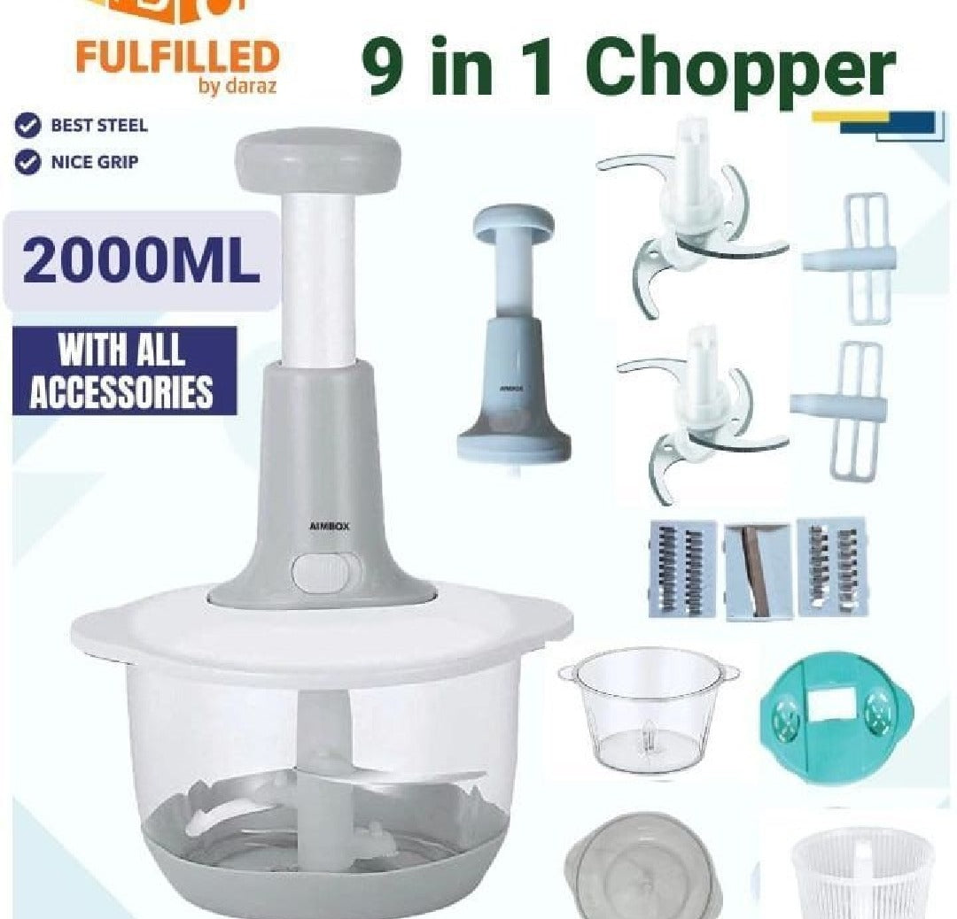 9 in 1 Manual Vegetable Chopper
