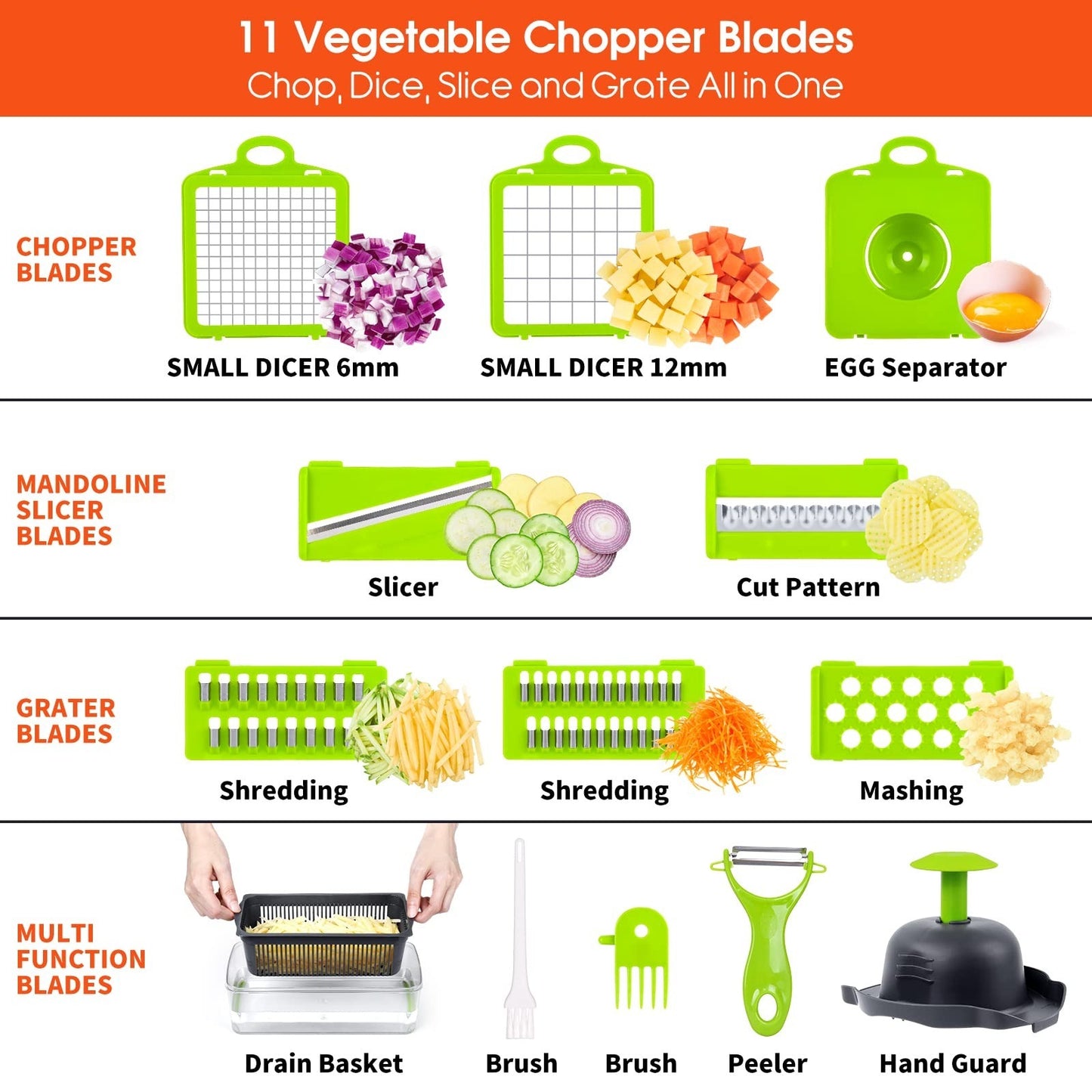 16 in 1 Vegetable Chopper & Slicer Set