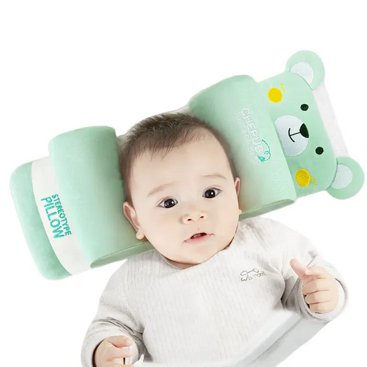 Baby Head Shaping Pillow – Soft Memory Foam Neck Support