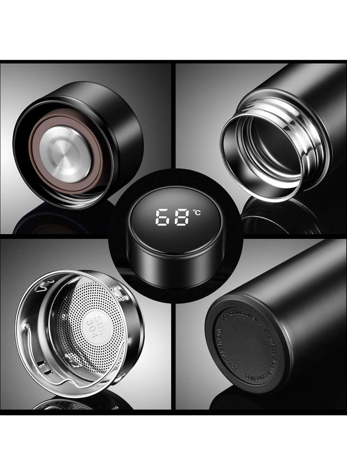 LED Temperature Display Water Bottle
