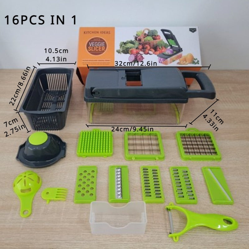 16 in 1 Vegetable Chopper & Slicer Set
