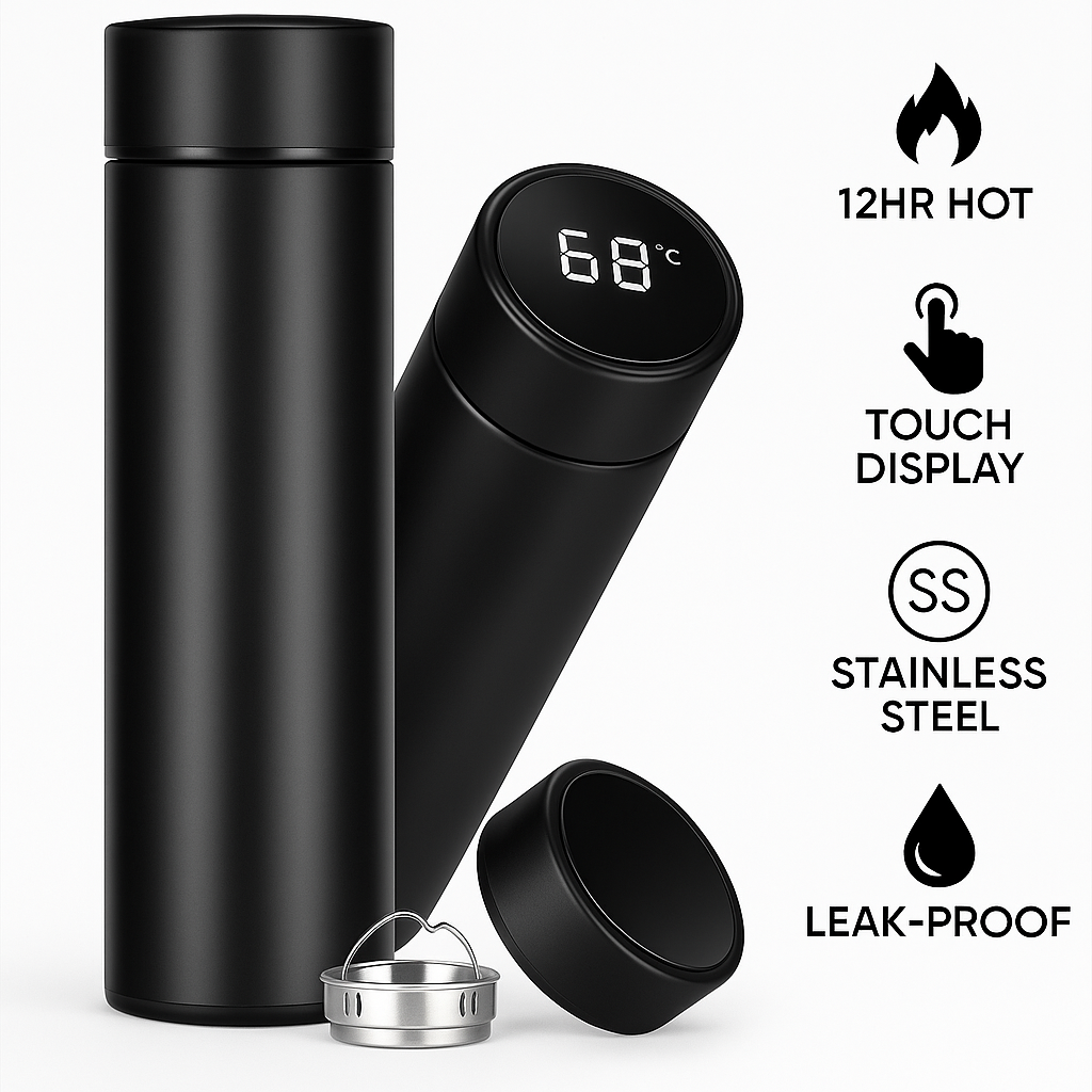 LED Temperature Display Water Bottle